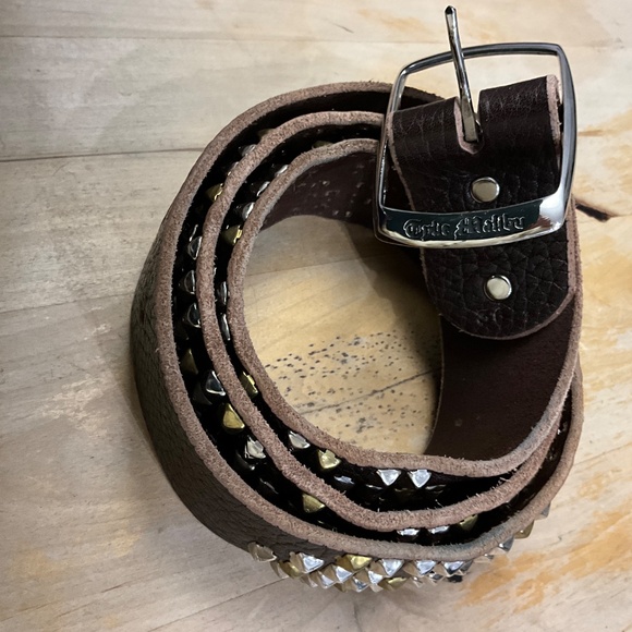 TYLIE MALIBU VINTAGE LEATHER BELT/BROWN main image 8